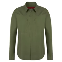 Double Pockets Cotton Martini-fit shirt with High Collar